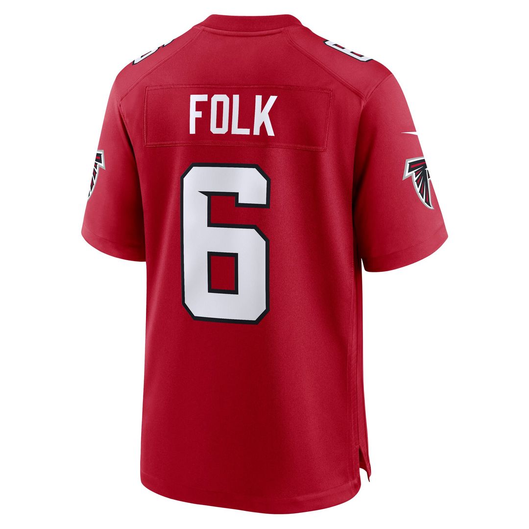 Nick Folk Atlanta Falcons Team Game Jersey - Red