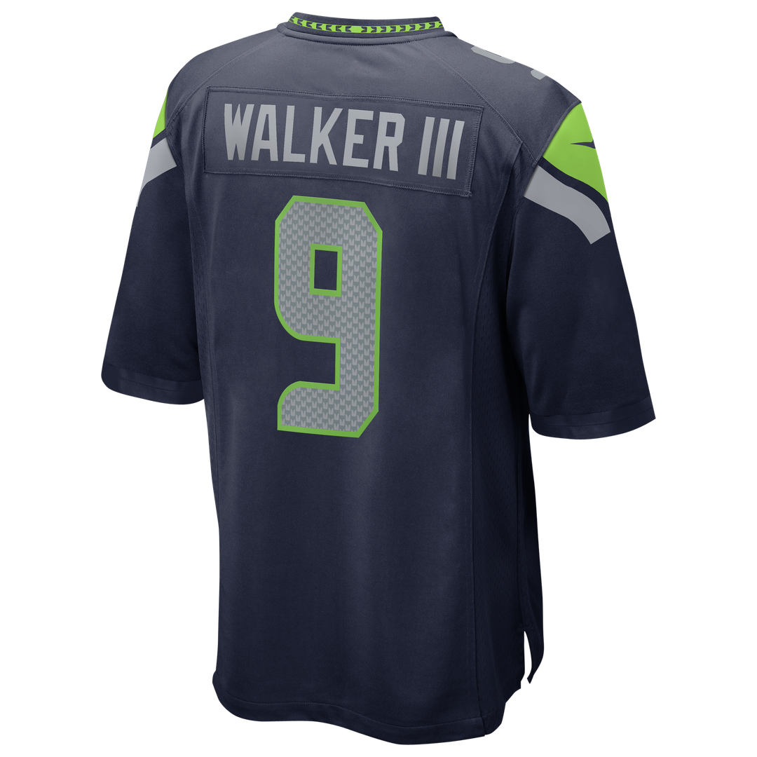 Kenneth Walker III Seattle Seahawks Super Bowl LX Patch Game Jersey - College Navy