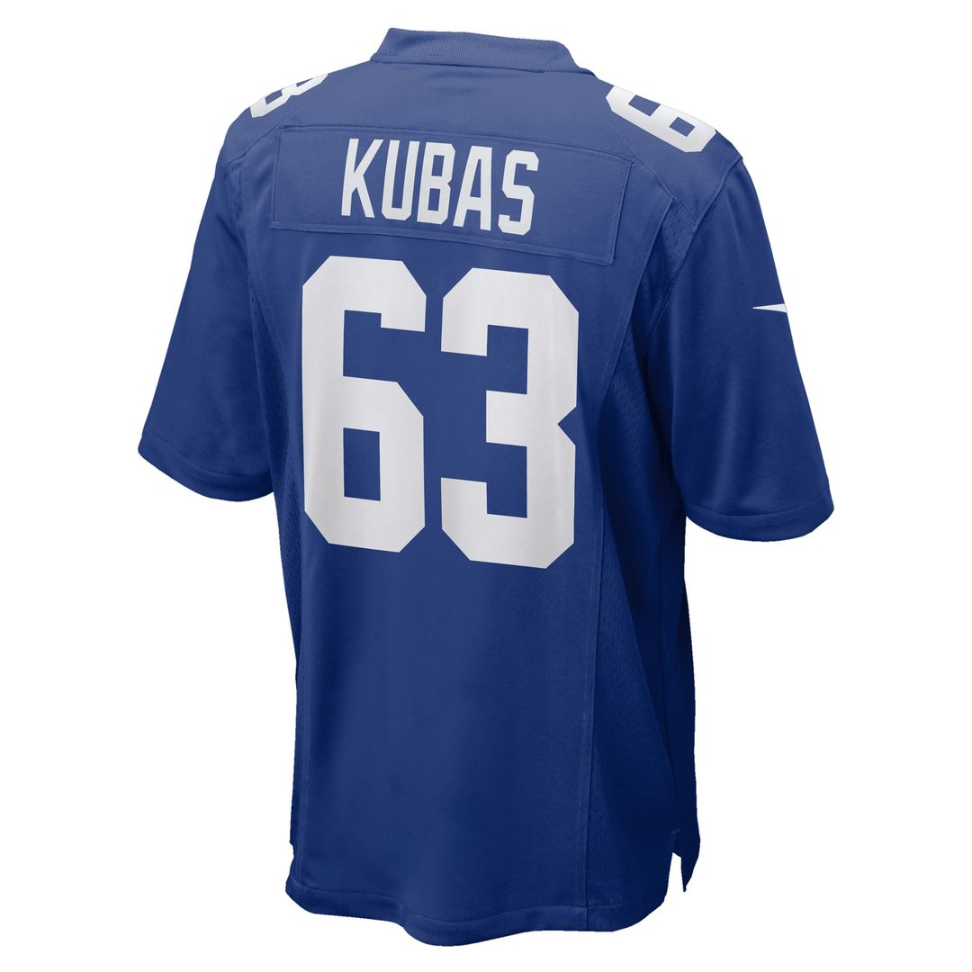 Jake Kubas New York Giants Team Game Jersey - Royal