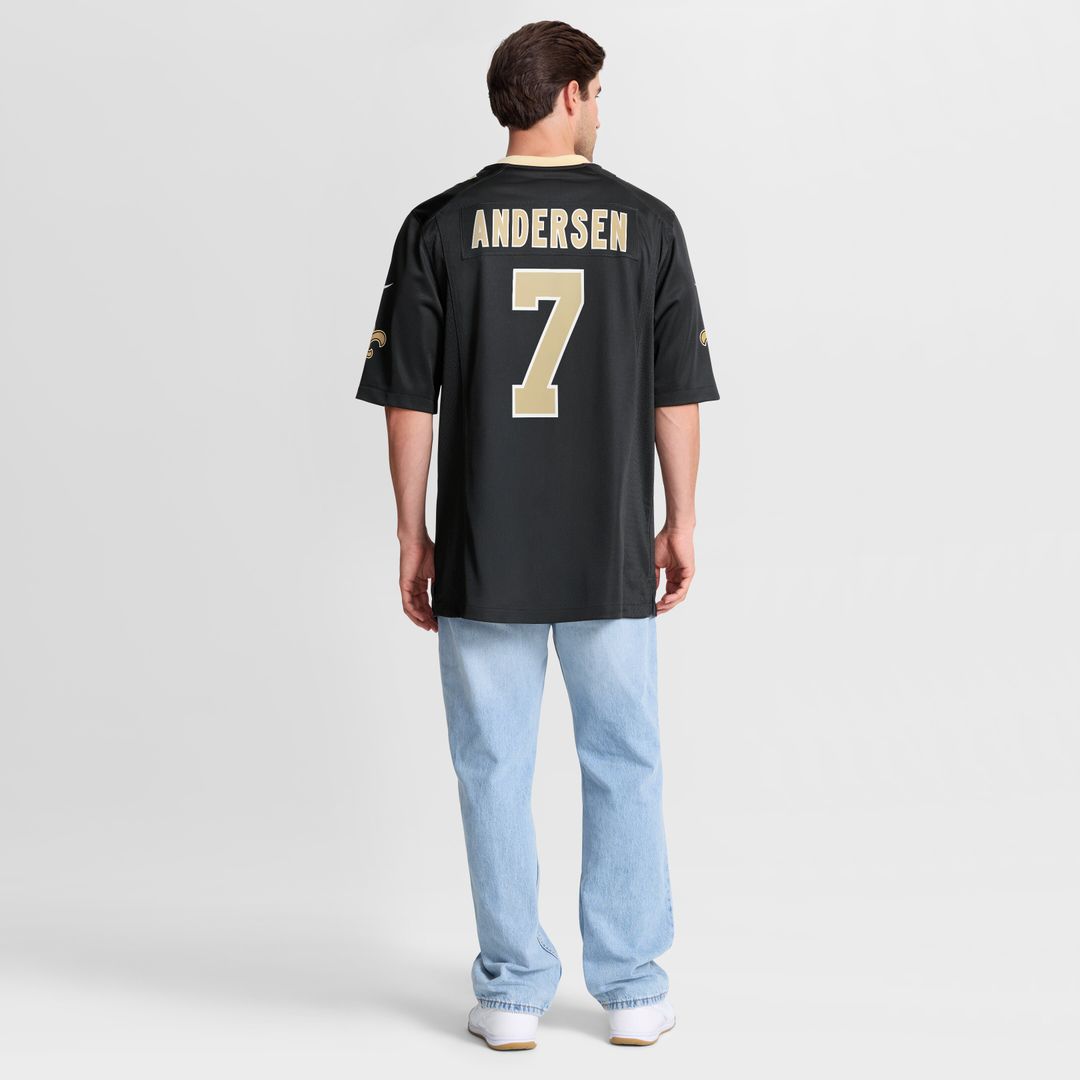 Morten Andersen New Orleans Saints Game Retired Player Jersey - Black