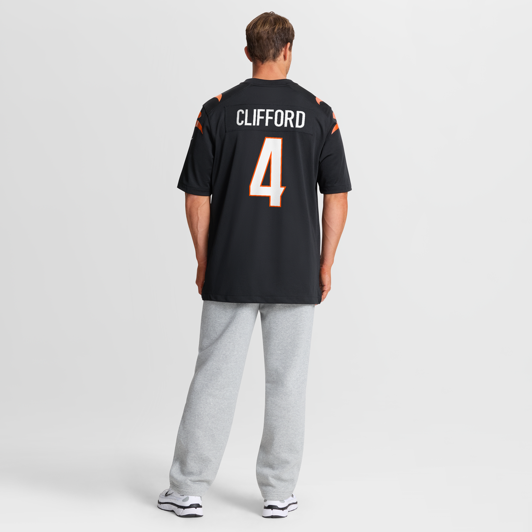 Sean Clifford Cincinnati Bengals Team Game Jersey - Black