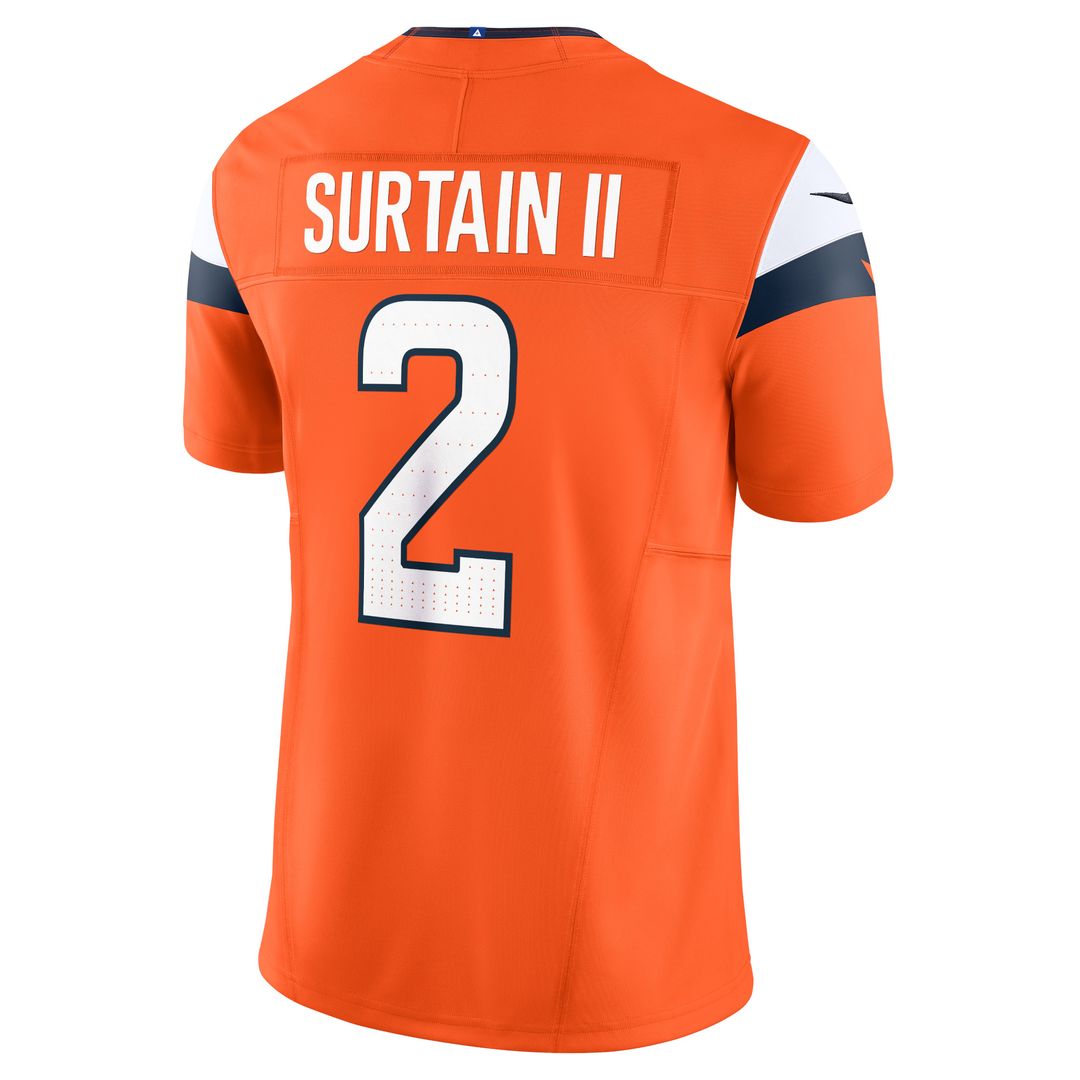 Patrick Surtain II Denver Broncos Team Vapor F.U.S.E. Limited Jersey - Orange