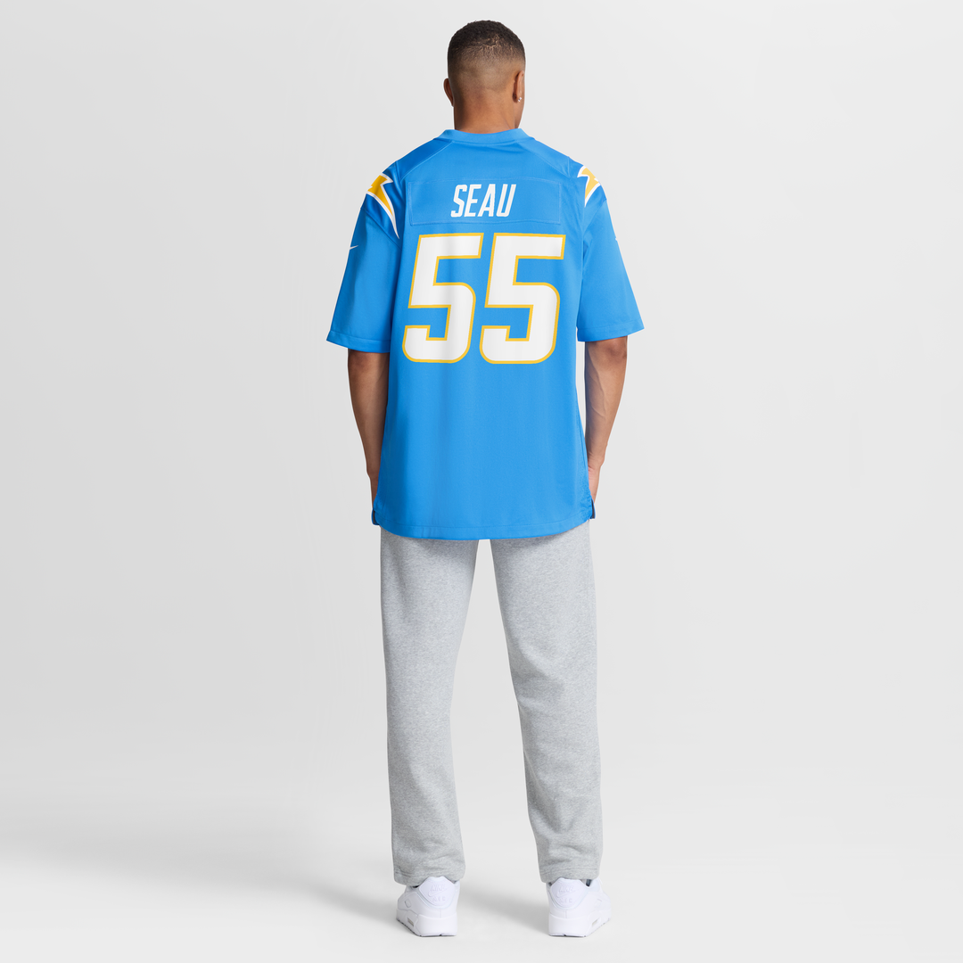 Junior Seau Los Angeles Chargers Game Retired Player Jersey - Powder Blue