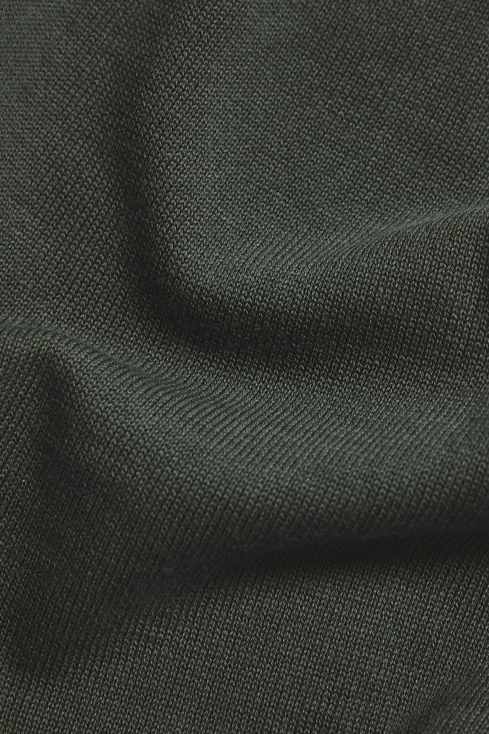 Pure Cotton Knitted Crew Neck Sweater in Khaki