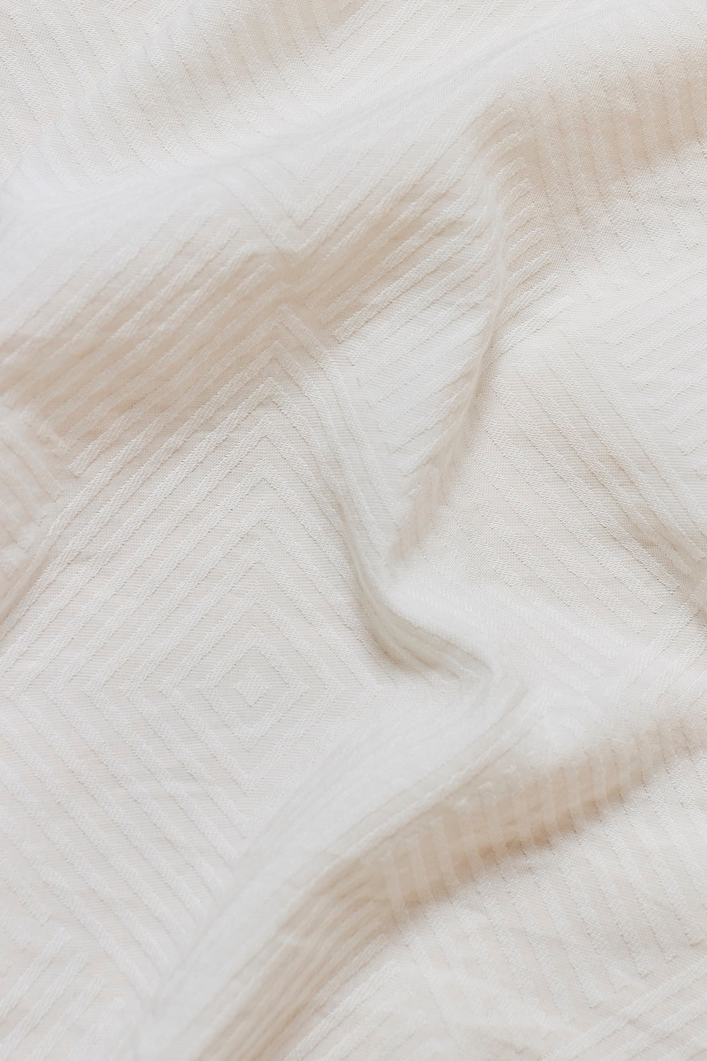 Woven Textured Cuban Collar Shirt in White