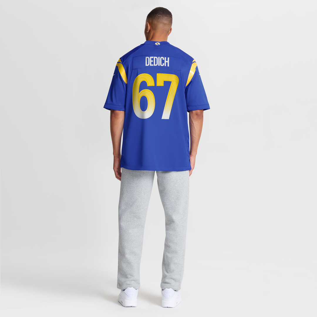 Justin Dedich Los Angeles Rams Game Jersey - Royal