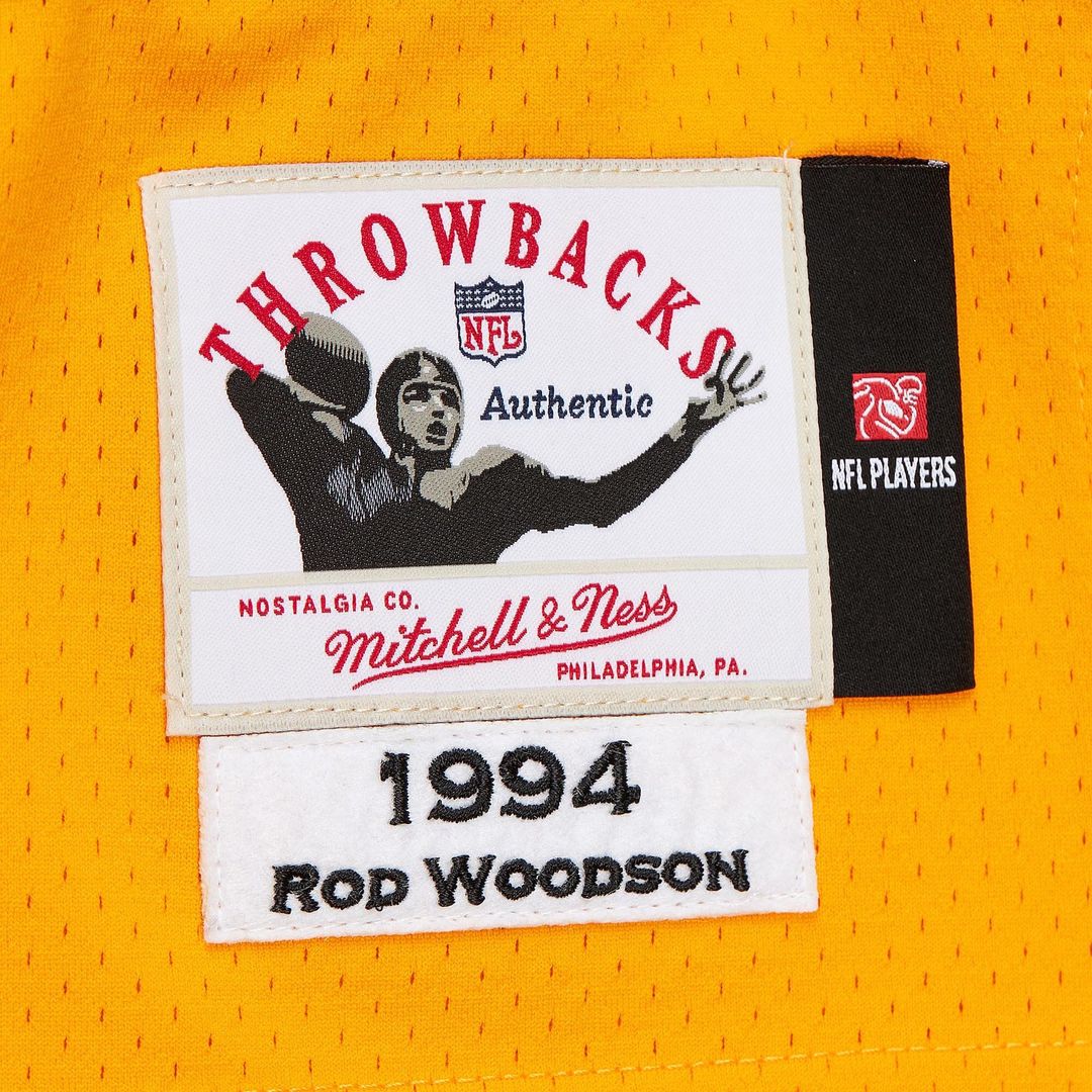 Rod Woodson Pittsburgh Steelers 1994 Authentic Throwback Retired Player Jersey - Gold