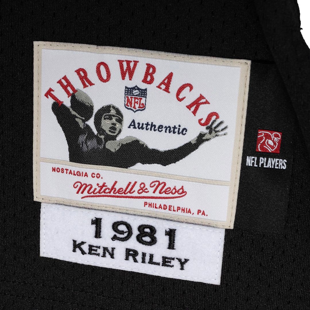 Ken Riley Cincinnati Bengals 1981 Authentic Throwback Retired Player Jersey - Black