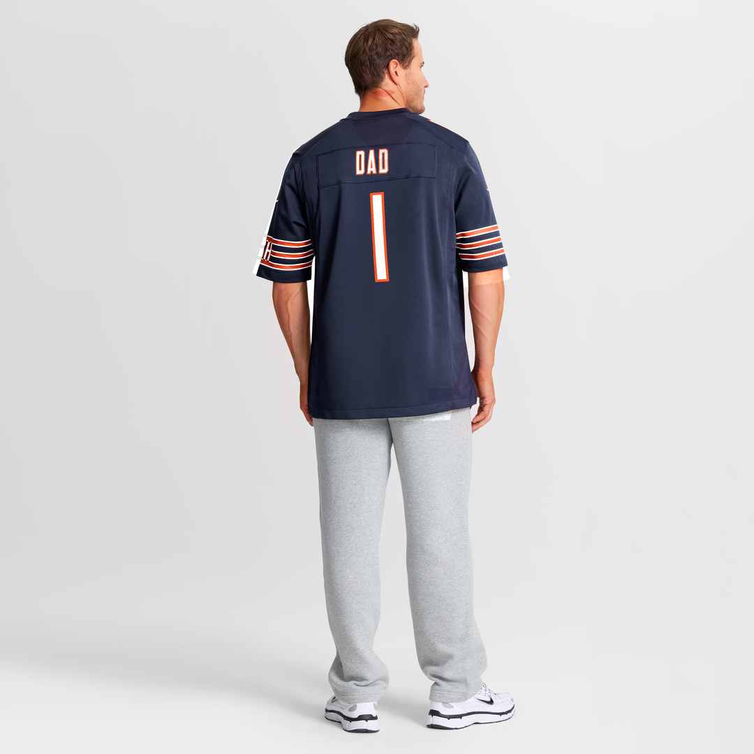 Number 1 Dad Chicago Bears Game Jersey - Navy