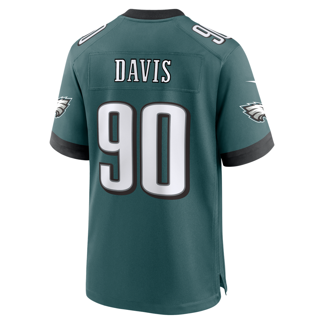 Davis Philadelphia Eagles Alternate Game Jersey - Kelly Green