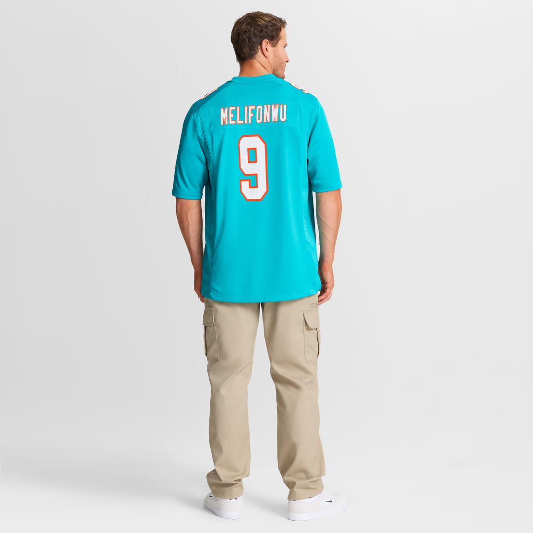 Ifeatu Melifonwu Miami Dolphins Team Game Jersey - Aqua