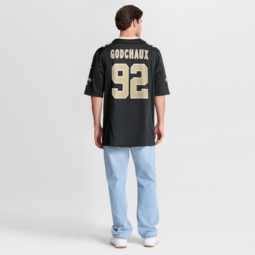 Davon Godchaux New Orleans Saints Team Game Jersey - Black