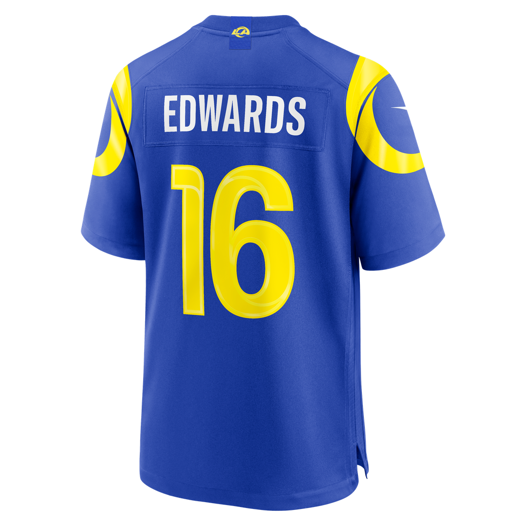 Tru Edwards Los Angeles Rams Team Game Jersey - Royal
