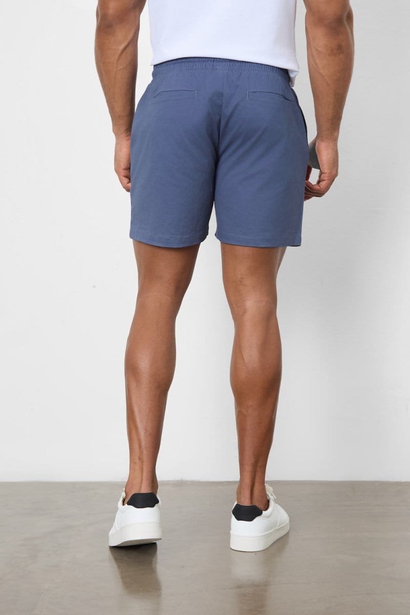Athletic Fit Stretch Drawstring Chino Short 5" in Airforce