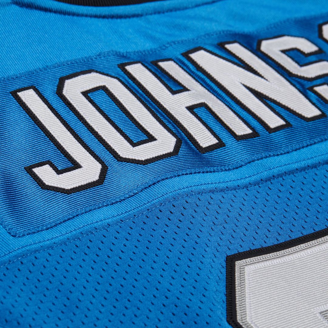 Calvin Johnson Detroit Lions 2007 Authentic Throwback Retired Player Jersey - Blue