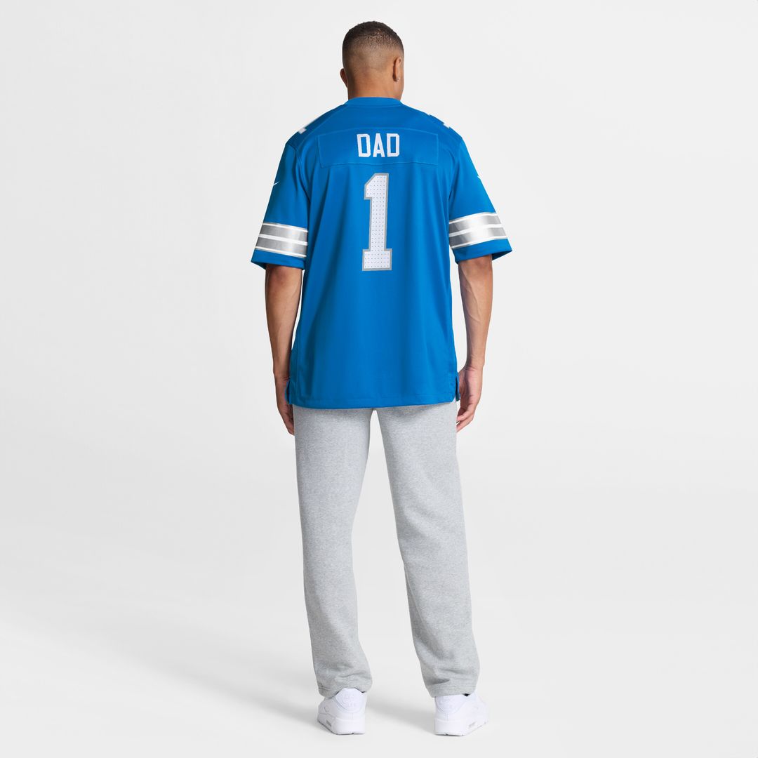 Number 1 Dad Detroit Lions Game Jersey - Blue