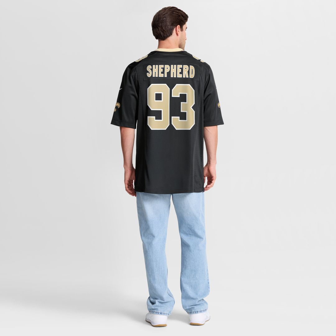 Nathan Shepherd New Orleans Saints Game Jersey - Black