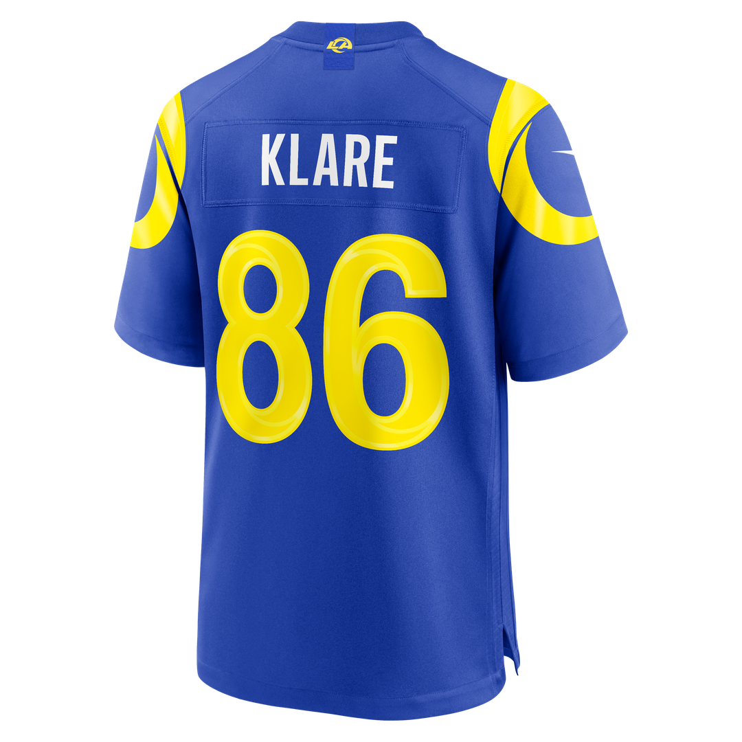 Max Klare Los Angeles Rams Team Game Jersey - Royal