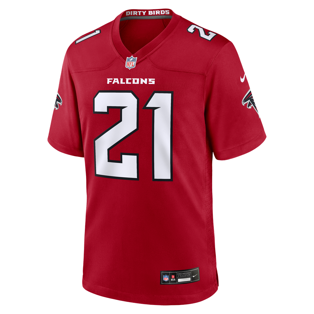 Deion Sanders Atlanta Falcons Retired Player Game Jersey - Red