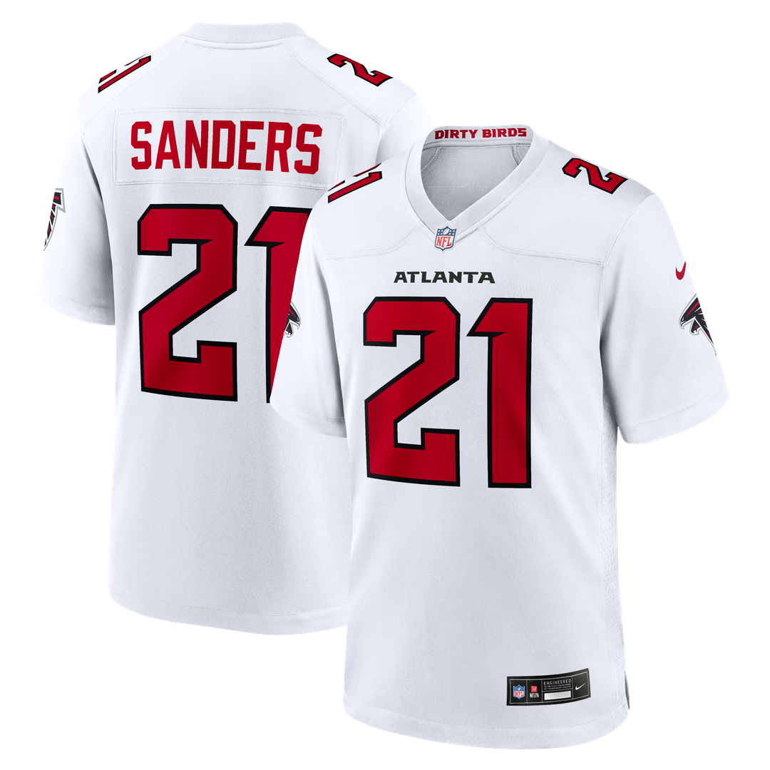 Deion Sanders Atlanta Falcons Retired Player Game Jersey - Red