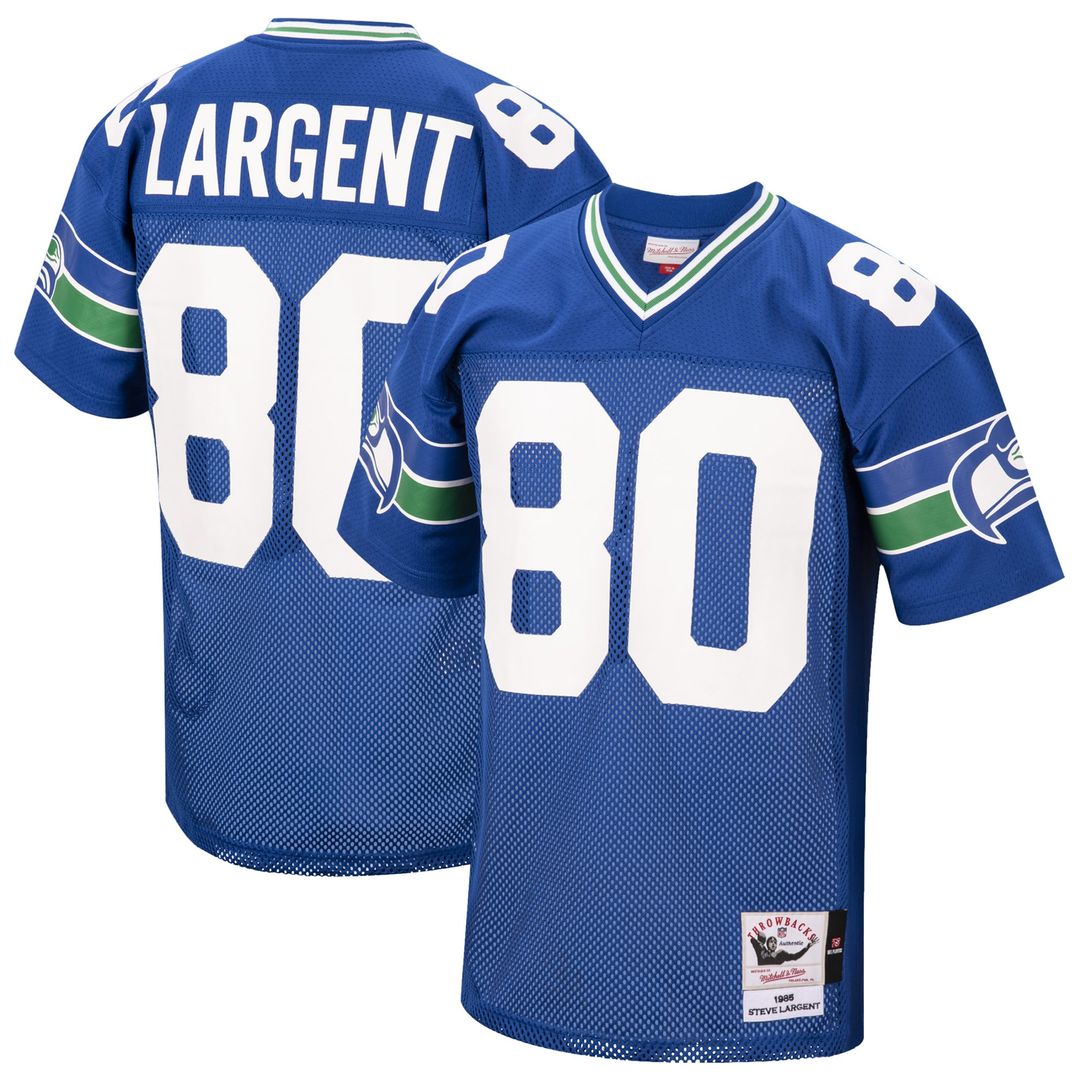 Steve Largent Seattle Seahawks 1985 Authentic Throwback Retired Player Jersey - Royal