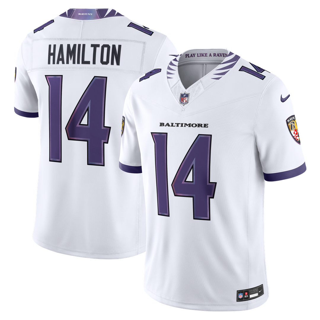 Kyle Hamilton Baltimore Ravens Vapor F.U.S.E. Stitched Limited Jersey - White