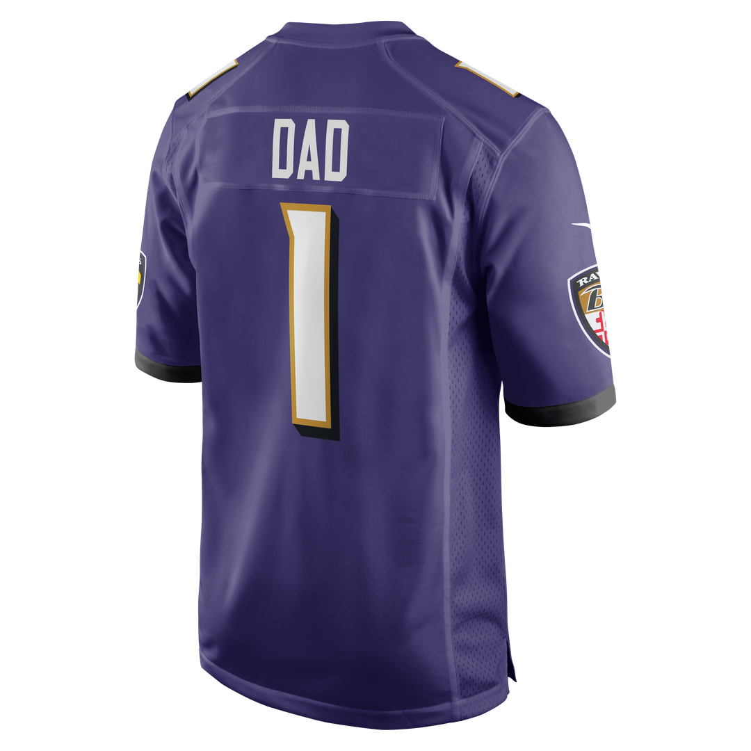 Number 1 Dad Baltimore Ravens Game Jersey - Purple