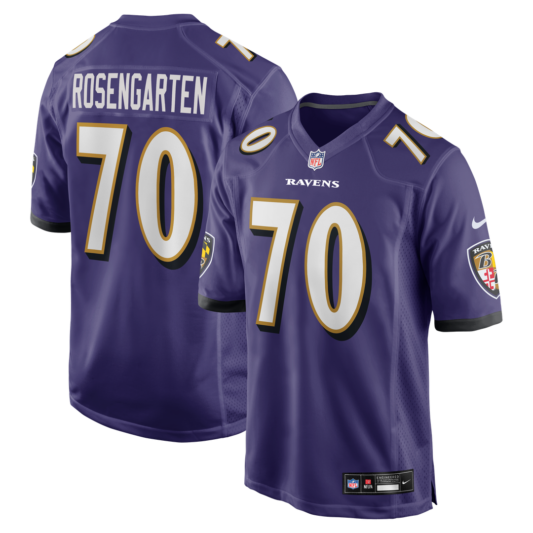 Roger Rosengarten Baltimore Ravens Team Game Jersey - Purple