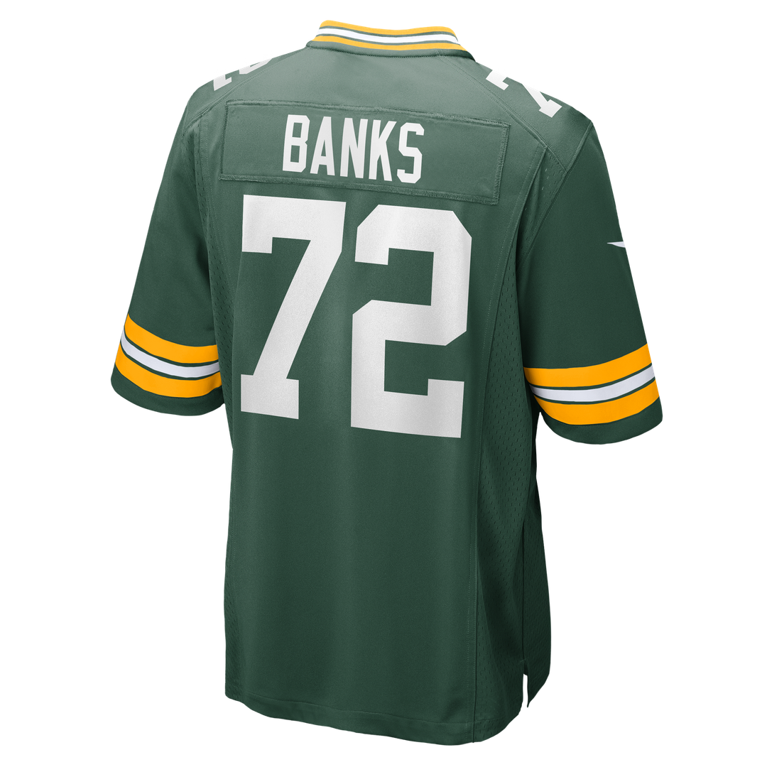 Brant Banks Green Bay Packers Team Game Jersey - Green