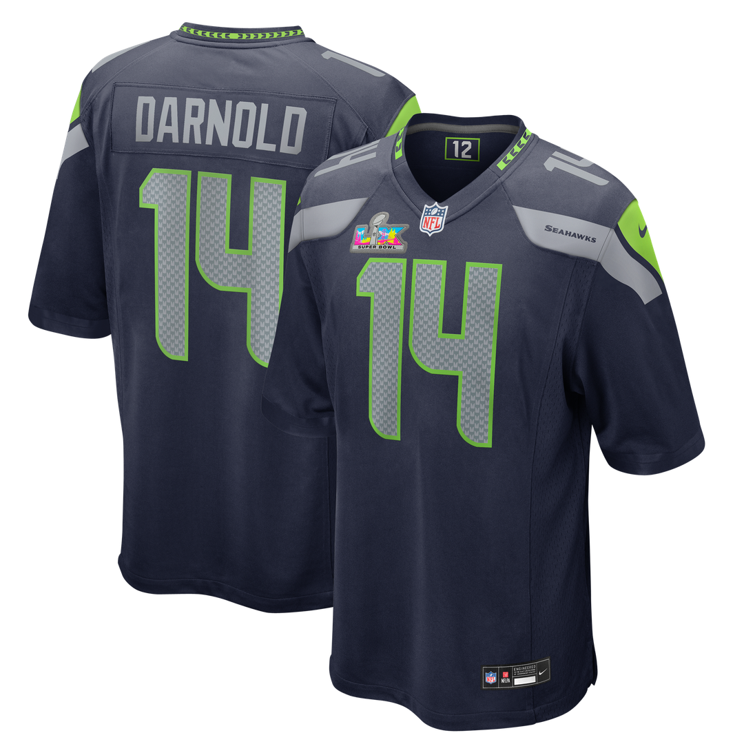Sam Darnold Seattle Seahawks Super Bowl LX Patch Game Jersey - College Navy