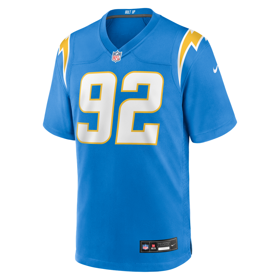 Justin Eboigbe Los Angeles Chargers Team Game Jersey - Powder Blue