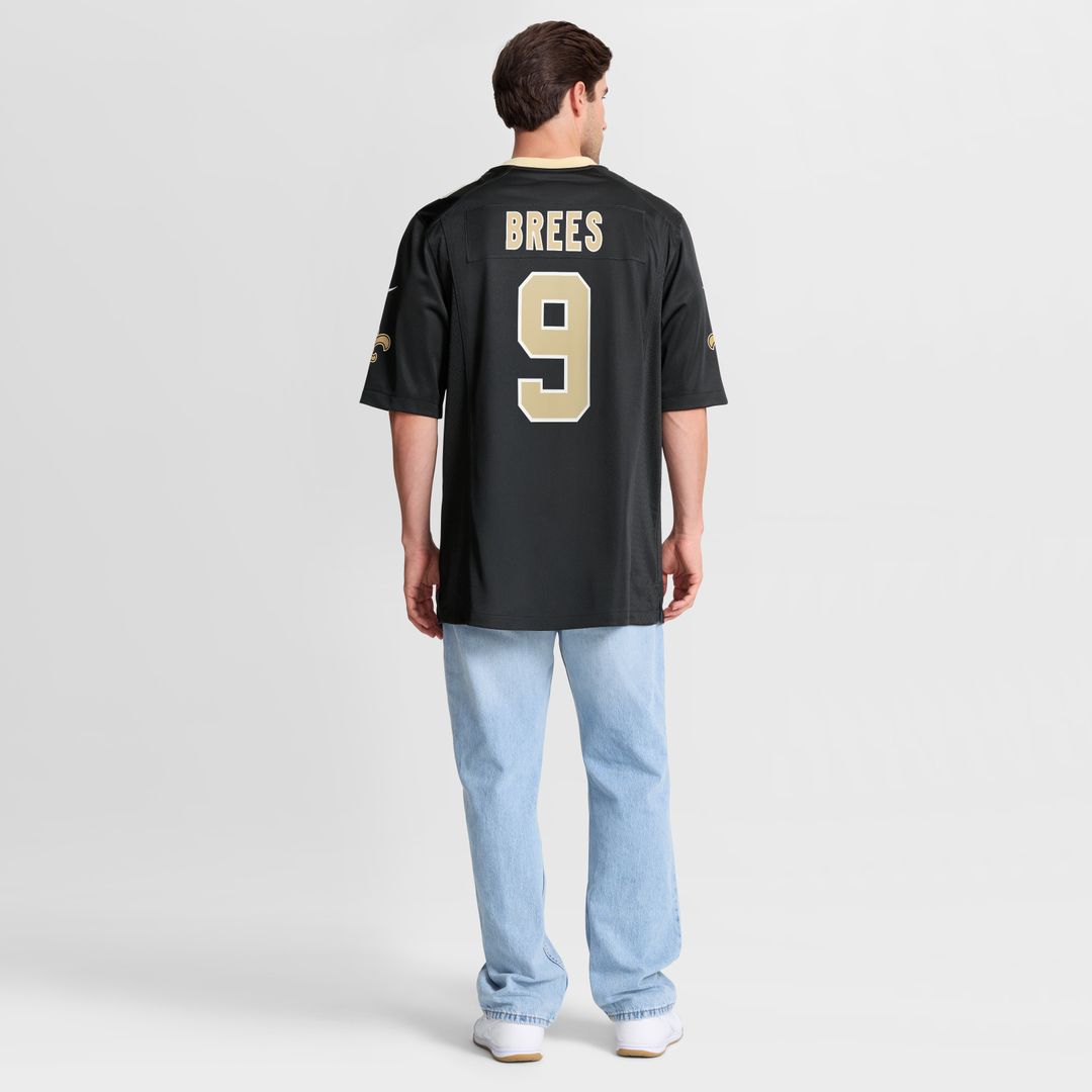 Drew Brees New Orleans Saints Team Game Jersey - Black
