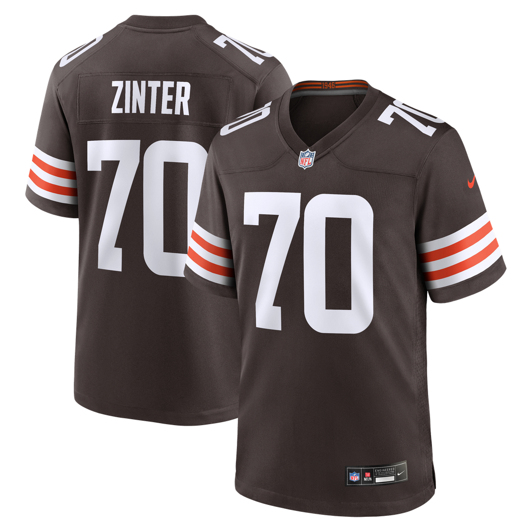 Zak Zinter Cleveland Browns Team Game Jersey - Brown