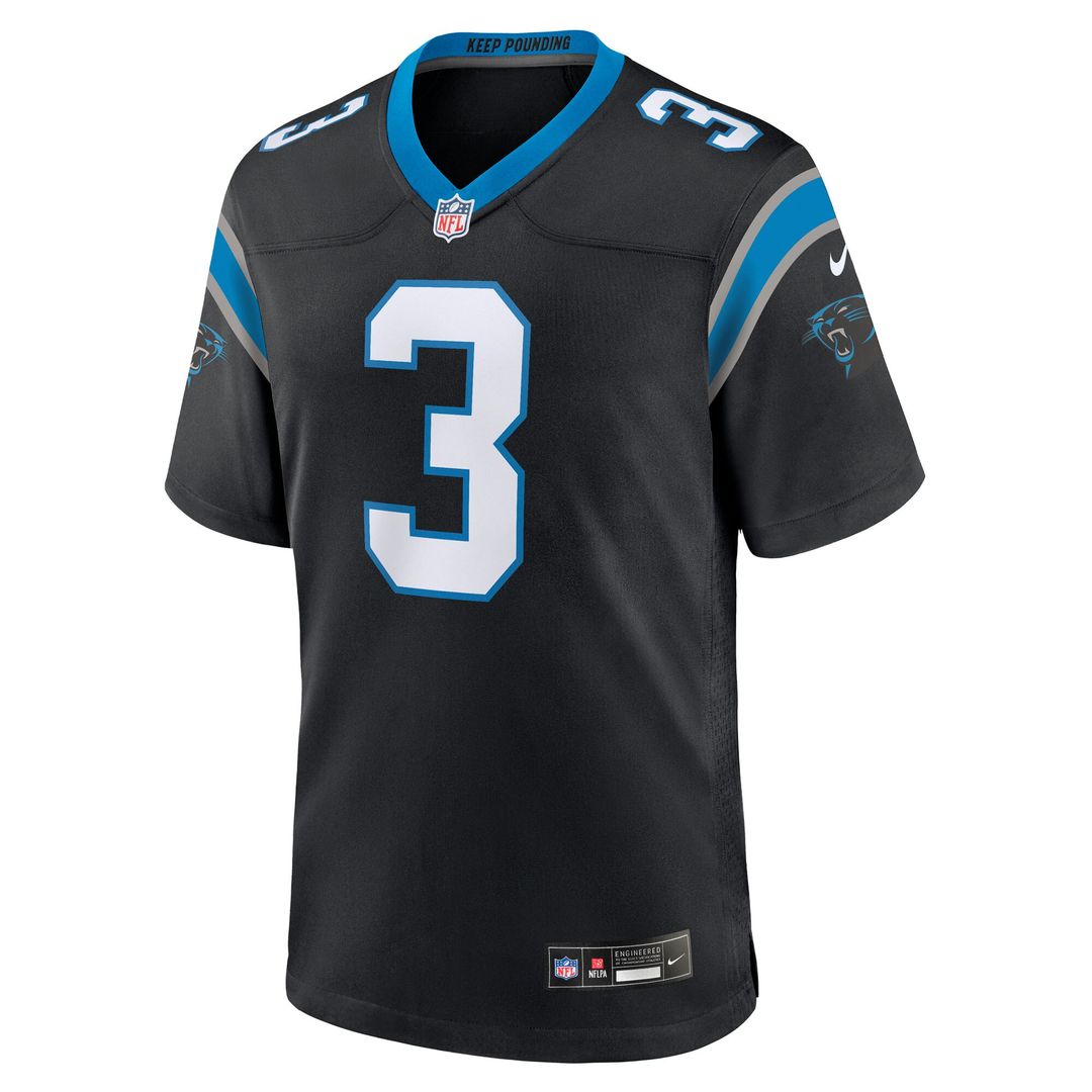 Princely Umanmielen Carolina Panthers Team Game Jersey - Black