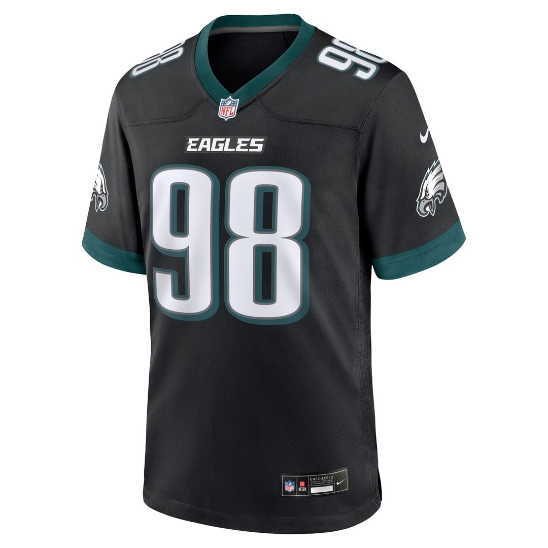 Jalen Carter Philadelphia Eagles Team Game Jersey - Midnight Green