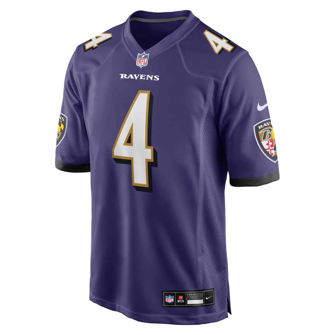 Zay Flowers Baltimore Ravens Game Jersey - Purple