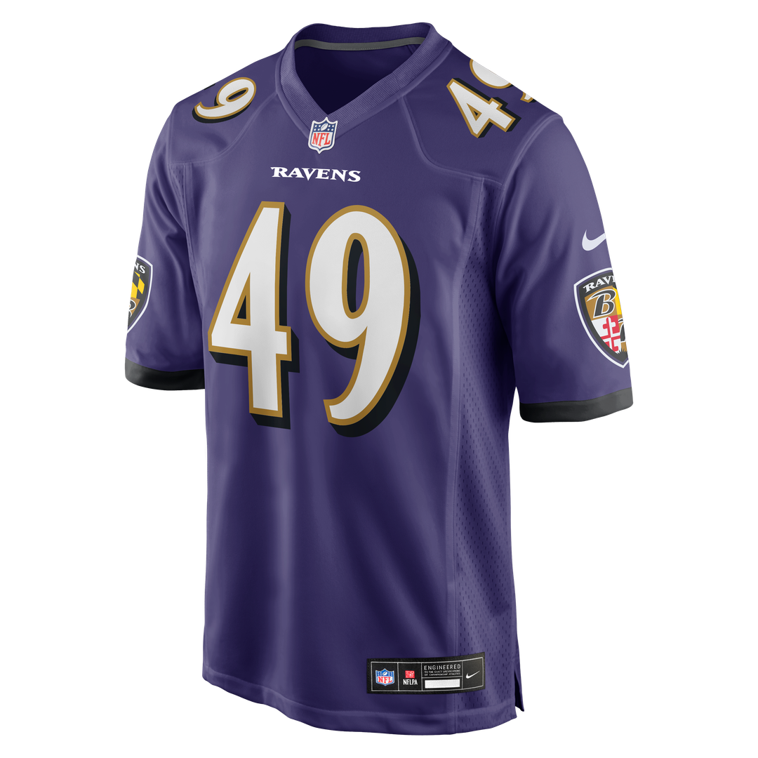 Jay Higgins IV Baltimore Ravens Team Game Jersey - Purple
