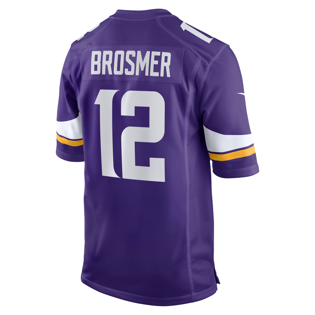 Max Brosmer Minnesota Vikings Team Game Jersey - Purple