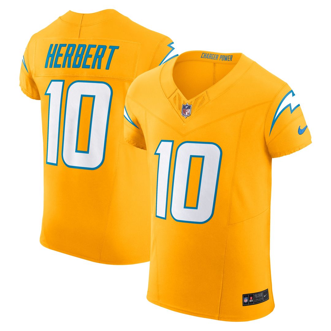 Justin Herbert Los Angeles Chargers Alternate Charger Power Vapor F.U.S.E. Elite Jersey - Gold