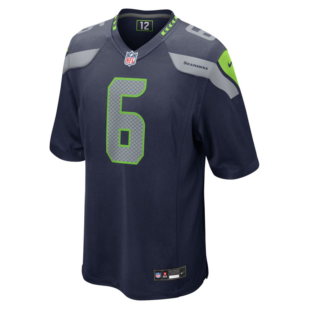 Jalen Milroe Seattle Seahawks 2025 NFL Draft Game Jersey - College Navy