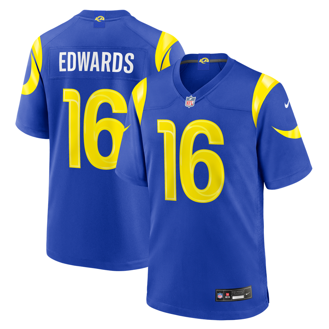 Tru Edwards Los Angeles Rams Team Game Jersey - Royal