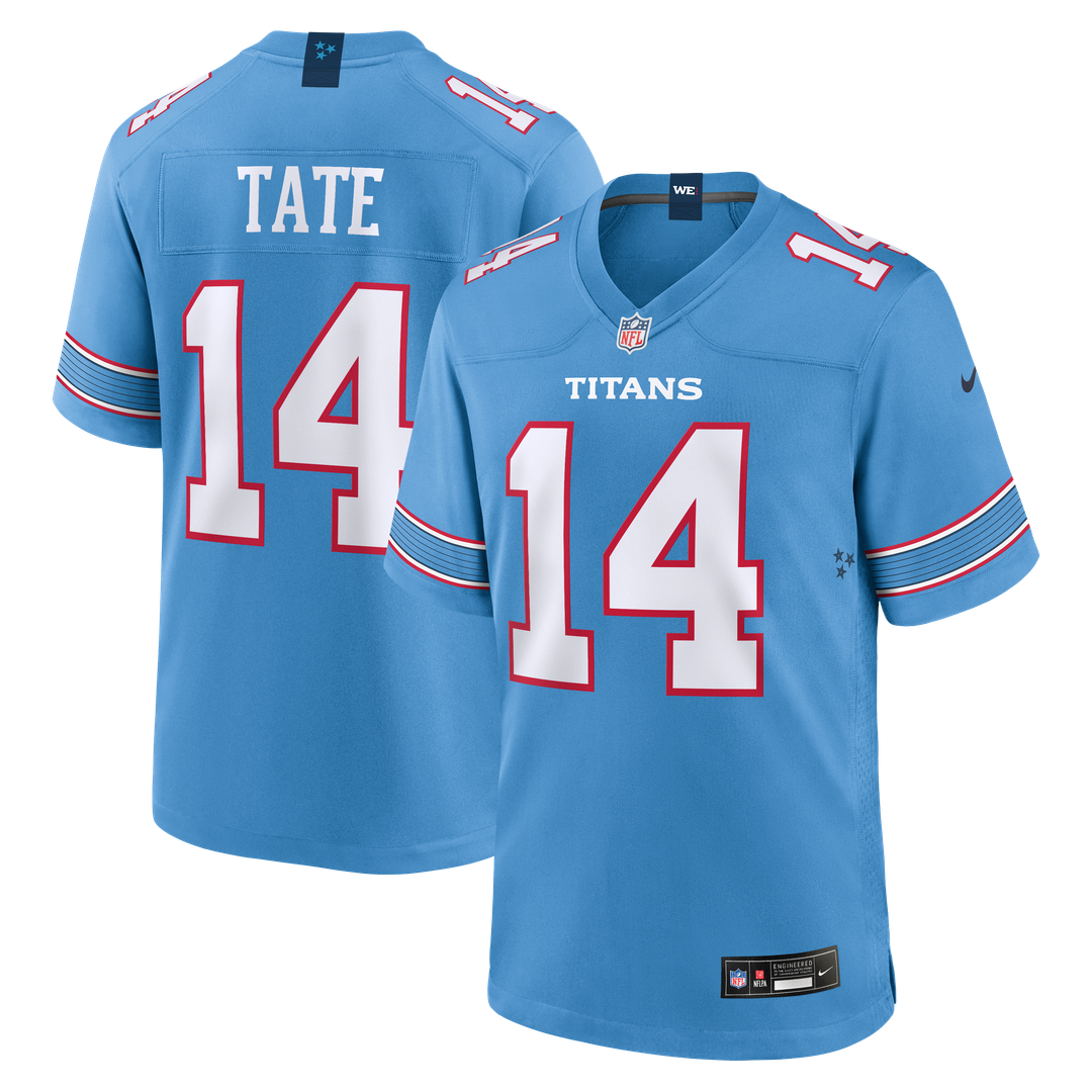 Carnell Tate Tennessee Titans 2026 NFL Draft First Round Pick No. 4 Team Game Jersey - Light Blue