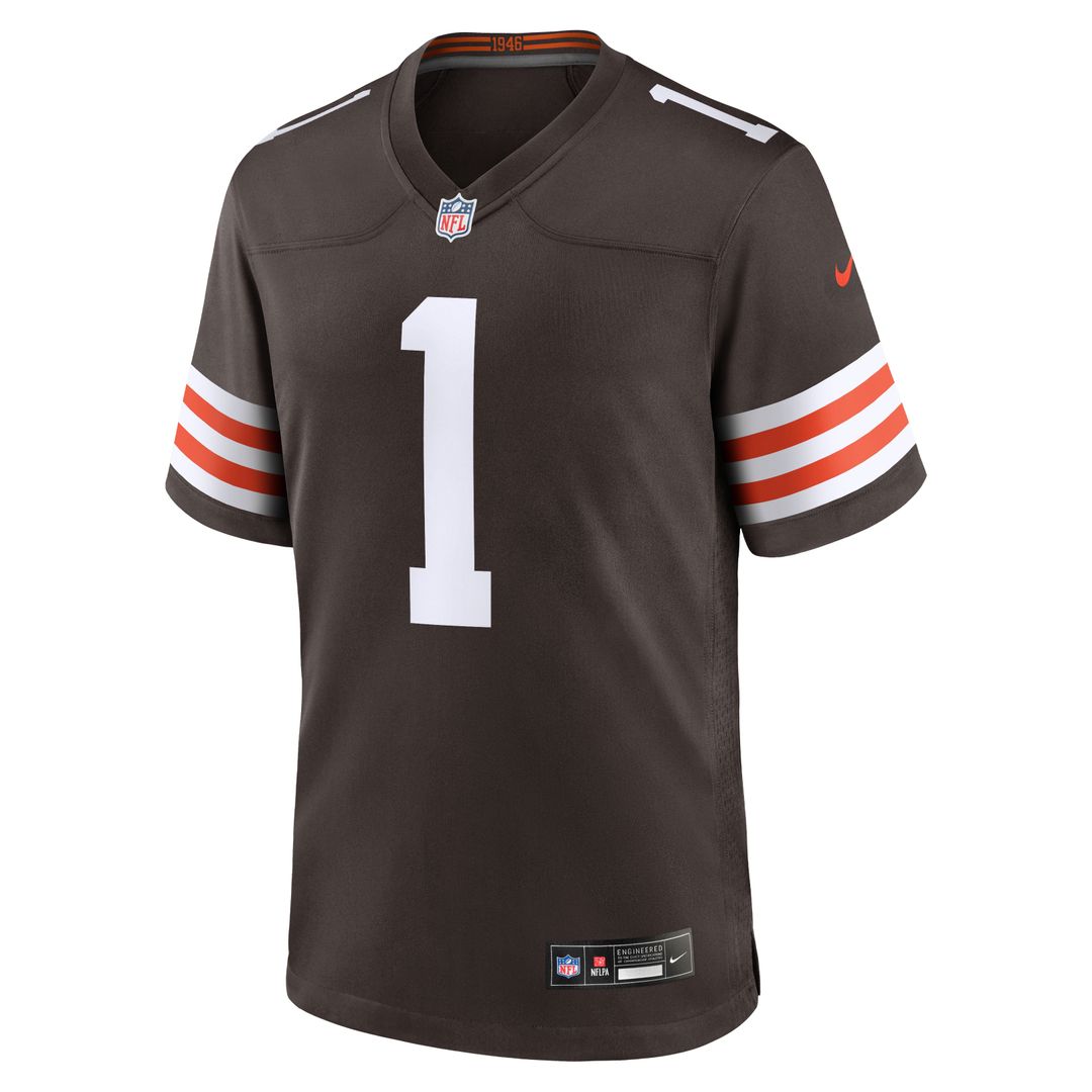 KC Concepcion Cleveland Browns 2026 NFL Draft First Round Pick No. 24 Team Game Jersey - Brown