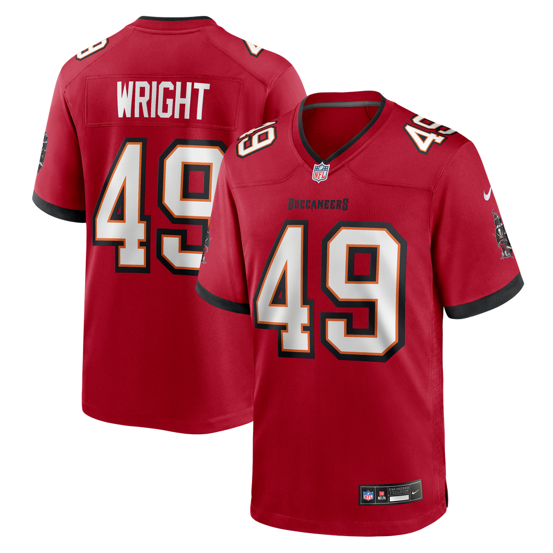 Owen Wright Tampa Bay Buccaneers Team Game Jersey - Red