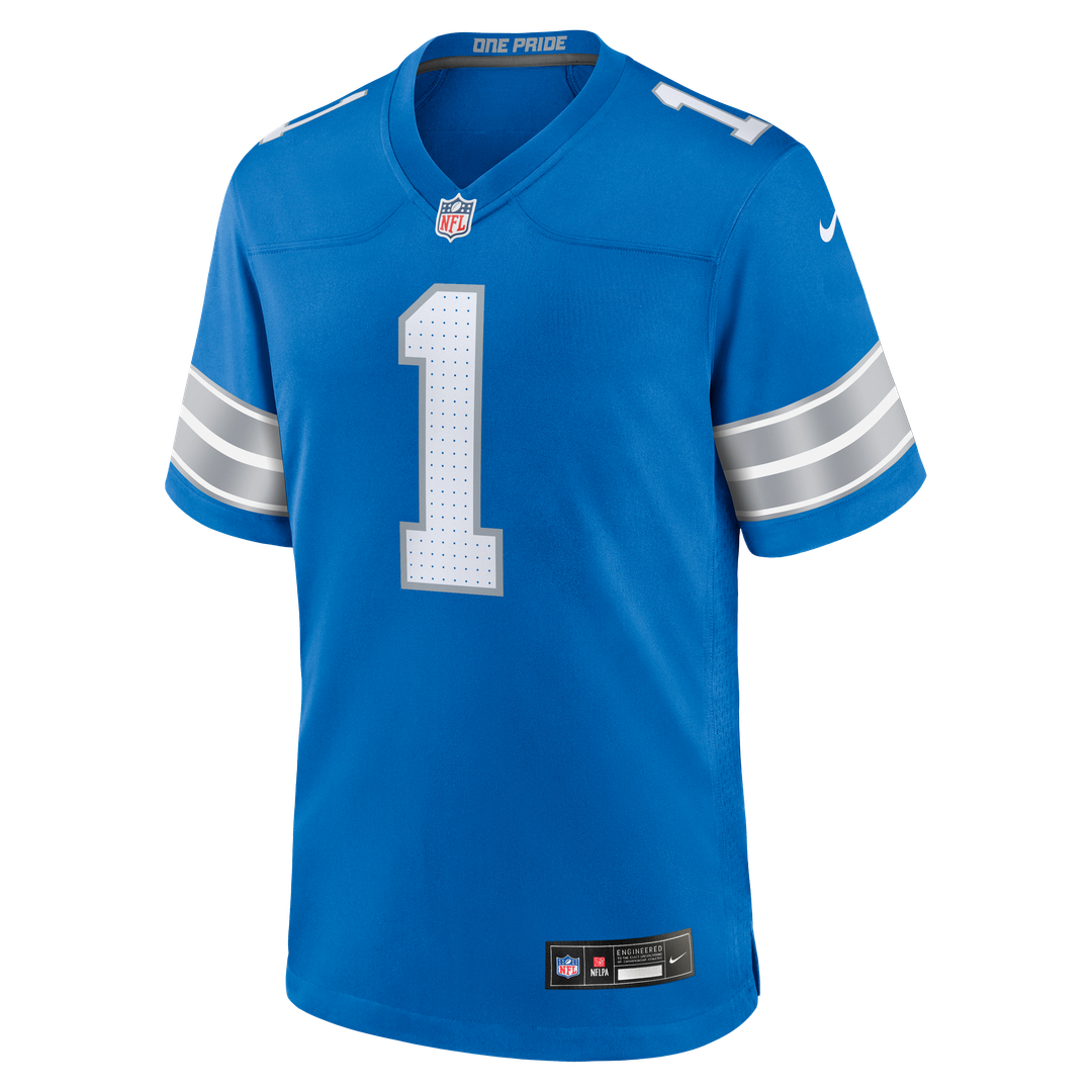 Number 1 Dad Detroit Lions Game Jersey - Blue