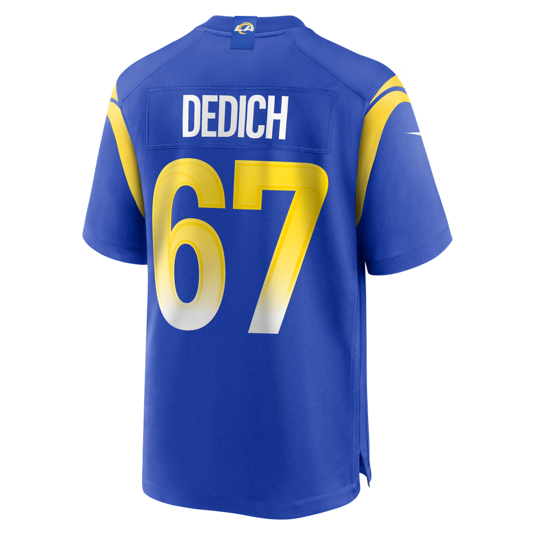 Justin Dedich Los Angeles Rams Game Jersey - Royal