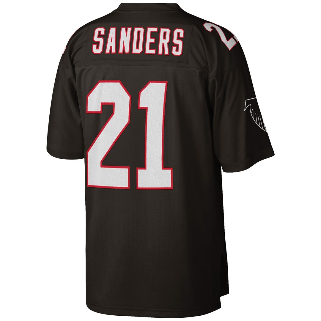 Deion Sanders Atlanta Falcons Big & Tall 1992 Retired Player Replica Jersey - Black