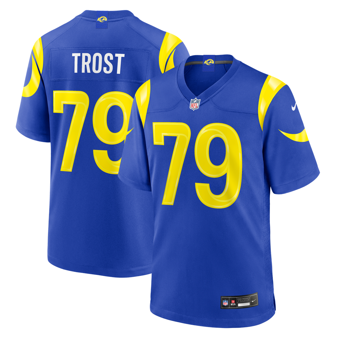 Keagen Trost Los Angeles Rams Team Game Jersey - Royal