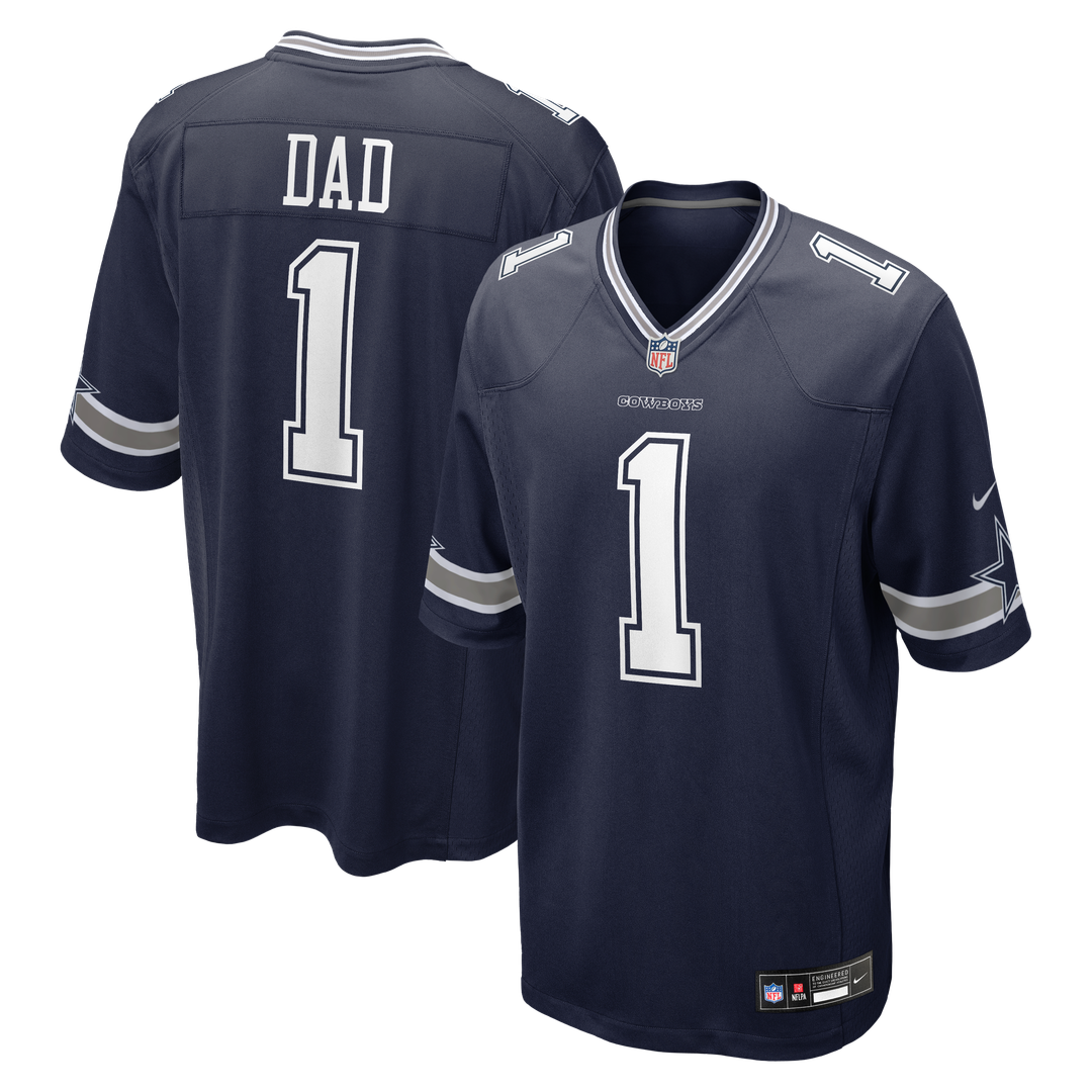 Number 1 Dad Dallas Cowboys Game Jersey - Navy