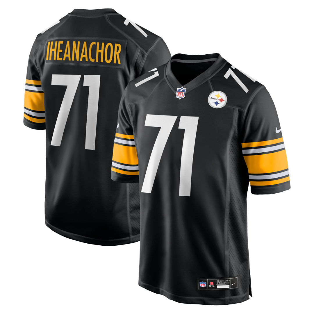Max Iheanachor Pittsburgh Steelers 2026 NFL Draft First Round Pick No. 21 Team Game Jersey - Black